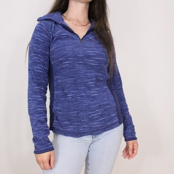 *Columbia Blue Terry 3/4 Zip - Picture 1 of 6